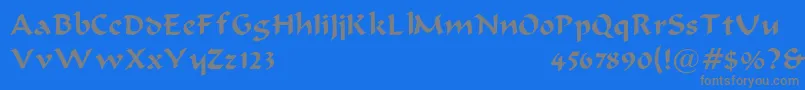 BodaciousNormal Font – Gray Fonts on Blue Background