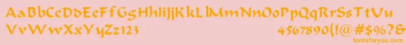Шрифт BodaciousNormal – оранжевые шрифты на розовом фоне