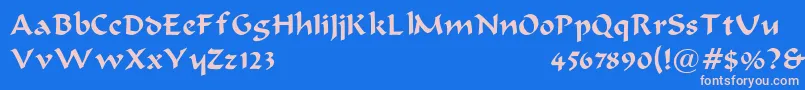 More about BodaciousNormal Font BodaciousNormal Font – Pink Fonts on Blue Background