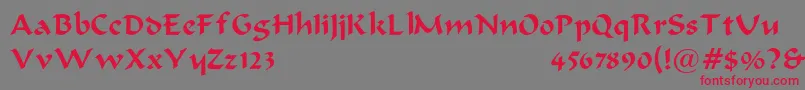 BodaciousNormal Font – Red Fonts on Gray Background