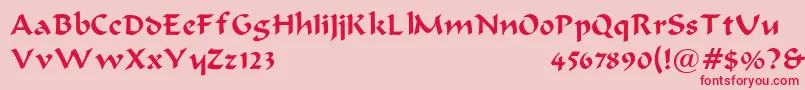 BodaciousNormal Font – Red Fonts on Pink Background