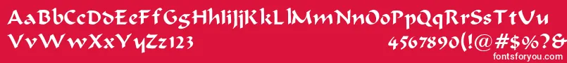 BodaciousNormal Font – White Fonts on Red Background