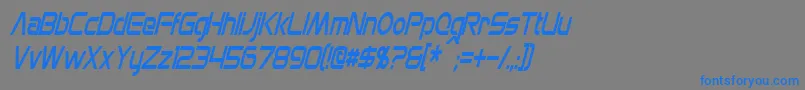 MonsOlympiaCondensedItalic Font – Blue Fonts on Gray Background