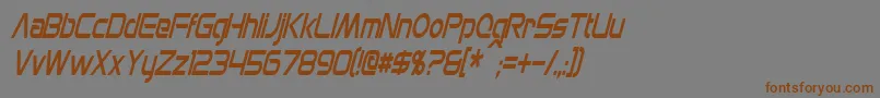 Шрифт MonsOlympiaCondensedItalic – коричневые шрифты на сером фоне