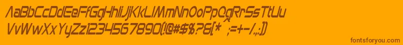 MonsOlympiaCondensedItalic Font – Brown Fonts on Orange Background