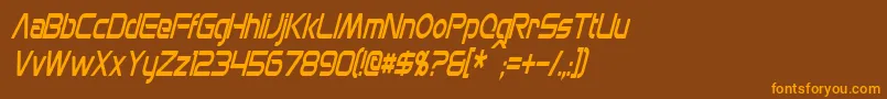 MonsOlympiaCondensedItalic Font – Orange Fonts on Brown Background