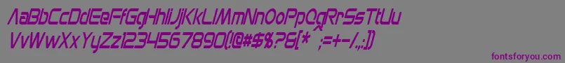 Шрифт MonsOlympiaCondensedItalic – фиолетовые шрифты на сером фоне