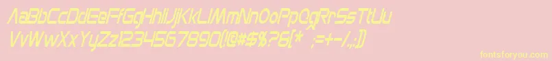 MonsOlympiaCondensedItalic Font – Yellow Fonts on Pink Background