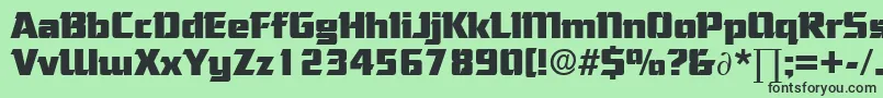 フォントCorneredDb – 緑の背景に黒い文字