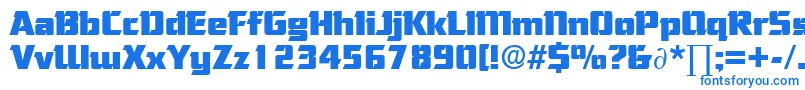 CorneredDb-fontti – siniset fontit valkoisella taustalla