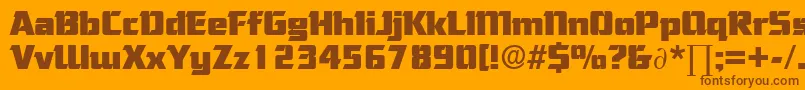 CorneredDb Font – Brown Fonts on Orange Background