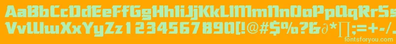 CorneredDb Font – Green Fonts on Orange Background