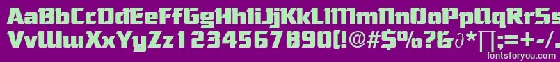 CorneredDb Font – Green Fonts on Purple Background