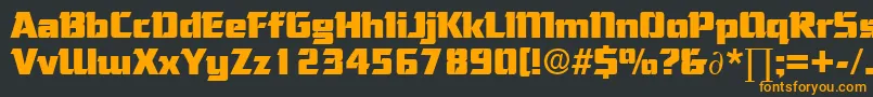 CorneredDb Font – Orange Fonts on Black Background