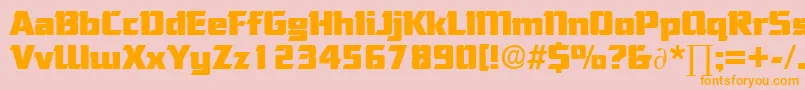 CorneredDb Font – Orange Fonts on Pink Background