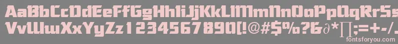 フォントCorneredDb – 灰色の背景にピンクのフォント