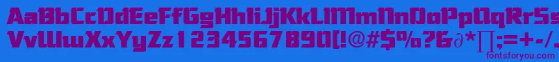 CorneredDb Font – Purple Fonts on Blue Background