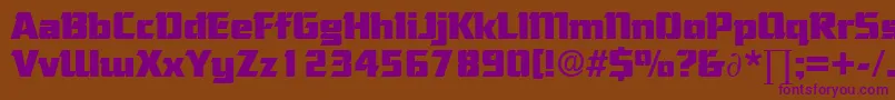 CorneredDb Font – Purple Fonts on Brown Background