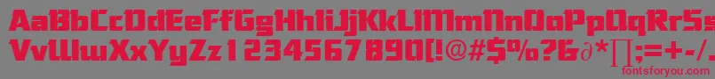 フォントCorneredDb – 赤い文字の灰色の背景