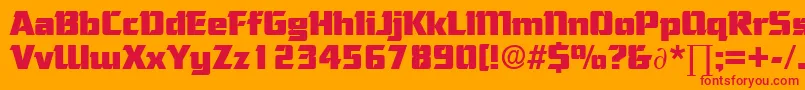 CorneredDb Font – Red Fonts on Orange Background