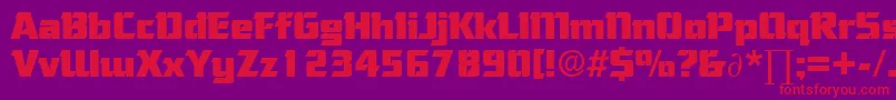 CorneredDb Font – Red Fonts on Purple Background