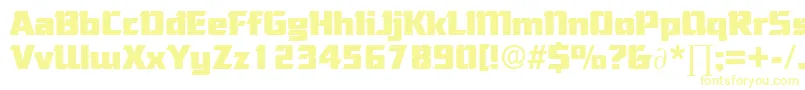 フォントCorneredDb – 白い背景に黄色の文字