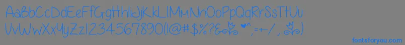 AnjelikaRoseThin Font – Blue Fonts on Gray Background