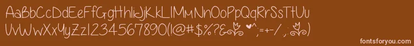 AnjelikaRoseThin Font – Pink Fonts on Brown Background
