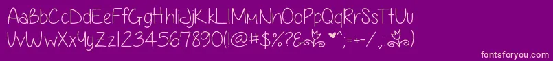 AnjelikaRoseThin Font – Pink Fonts on Purple Background