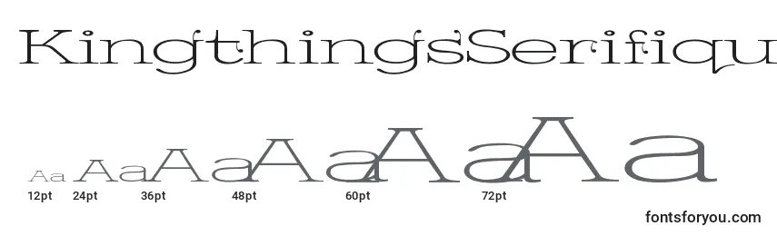 KingthingsSerifiqueUlWide Font Sizes