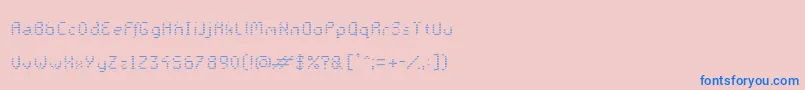 fuente GalacticasRegularv.Striped – Fuentes Azules Sobre Fondo Rosa