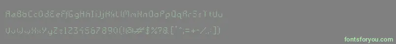 Czcionka GalacticasRegularv.Striped – zielone czcionki na szarym tle