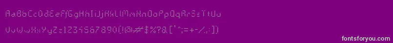 GalacticasRegularv.Striped-Schriftart – Grüne Schriften auf violettem Hintergrund