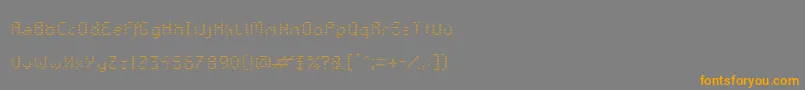 Шрифт GalacticasRegularv.Striped – оранжевые шрифты на сером фоне