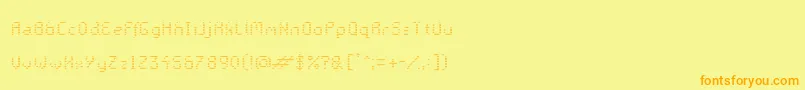 Шрифт GalacticasRegularv.Striped – оранжевые шрифты на жёлтом фоне