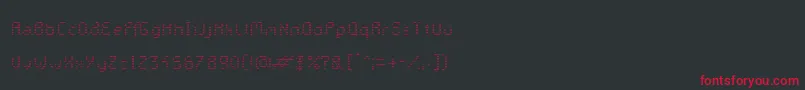 GalacticasRegularv.Striped-fontti – punaiset fontit mustalla taustalla