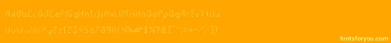 GalacticasRegularv.Striped Font – Yellow Fonts on Orange Background