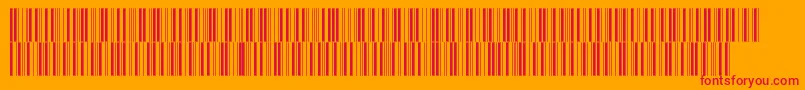 Intp24dmtt-Schriftart – Rote Schriften auf orangefarbenem Hintergrund
