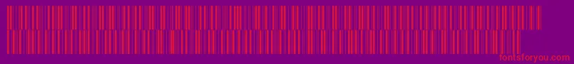 フォントIntp24dmtt – 紫の背景に赤い文字