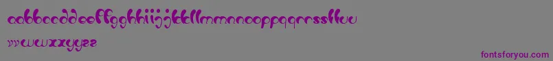 フォントLuxuriousSexy – 紫色のフォント、灰色の背景
