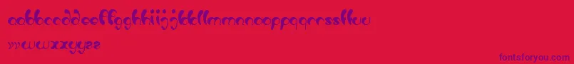 LuxuriousSexy Font – Purple Fonts on Red Background