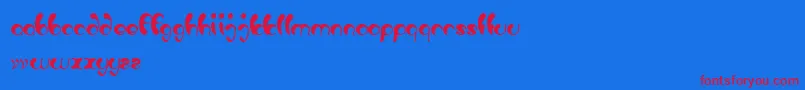 フォントLuxuriousSexy – 赤い文字の青い背景