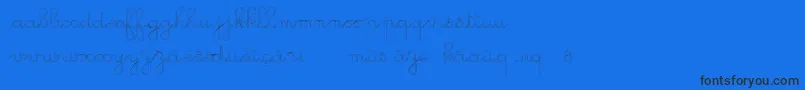 GsOpen-Schriftart – Schwarze Schriften auf blauem Hintergrund