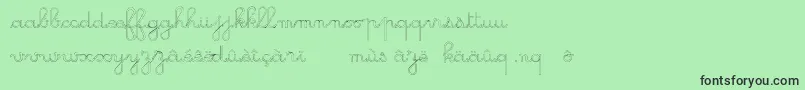 Шрифт GsOpen – чёрные шрифты на зелёном фоне