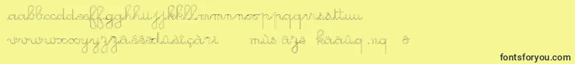 フォントGsOpen – 黒い文字の黄色い背景