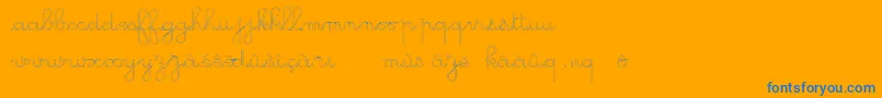 Шрифт GsOpen – синие шрифты на оранжевом фоне
