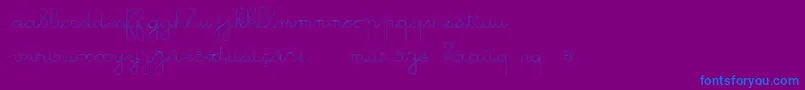 フォントGsOpen – 紫色の背景に青い文字
