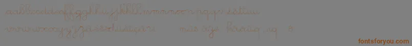 Шрифт GsOpen – коричневые шрифты на сером фоне