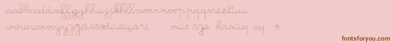 GsOpen-fontti – ruskeat fontit vaaleanpunaisella taustalla