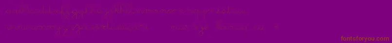 GsOpen-fontti – ruskeat fontit violetilla taustalla